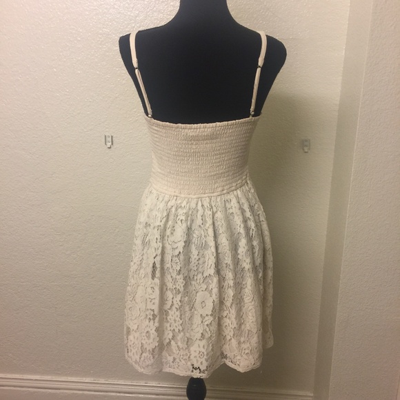 Abercrombie Iory corset boned lace adjustable strap mini dress - Picture 5 of 8